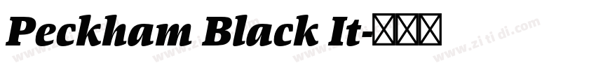 Peckham Black It字体转换